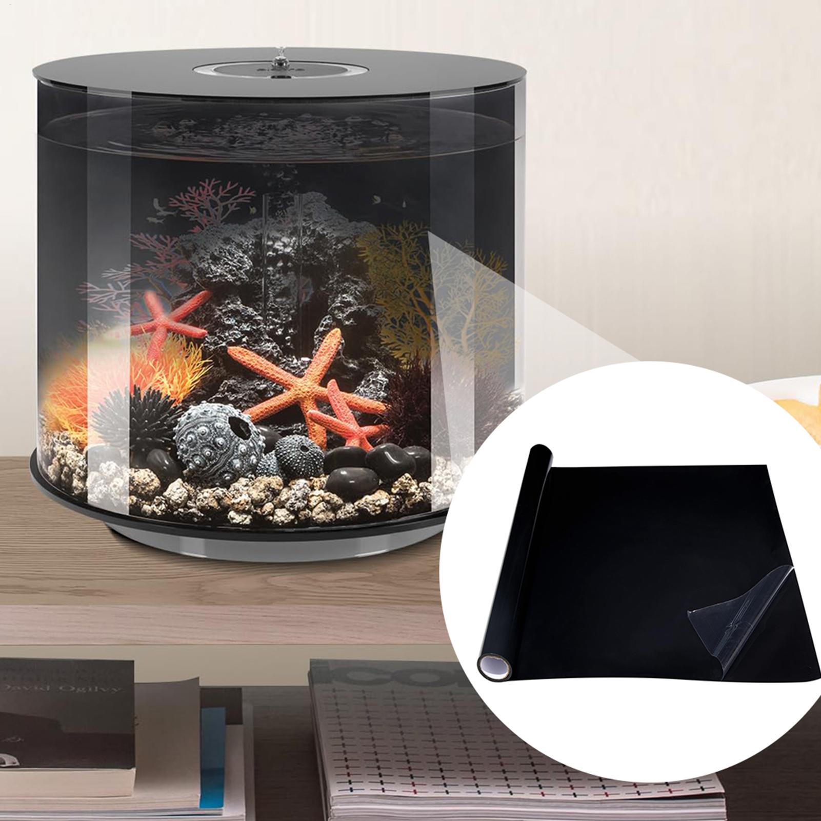 Aquarium Fish Wallpaper - 水槽背景 静電気吸着式 ブラック アクアリウム バックドロップステッカー アクアリウムポスター背景