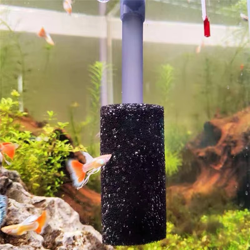 Aquarium Fish Big - 水族館のプレフィルタースポンジ、黒い泡ロール、大きな魚のアクセサリー、互換性のある取り込みフィルター、5パック