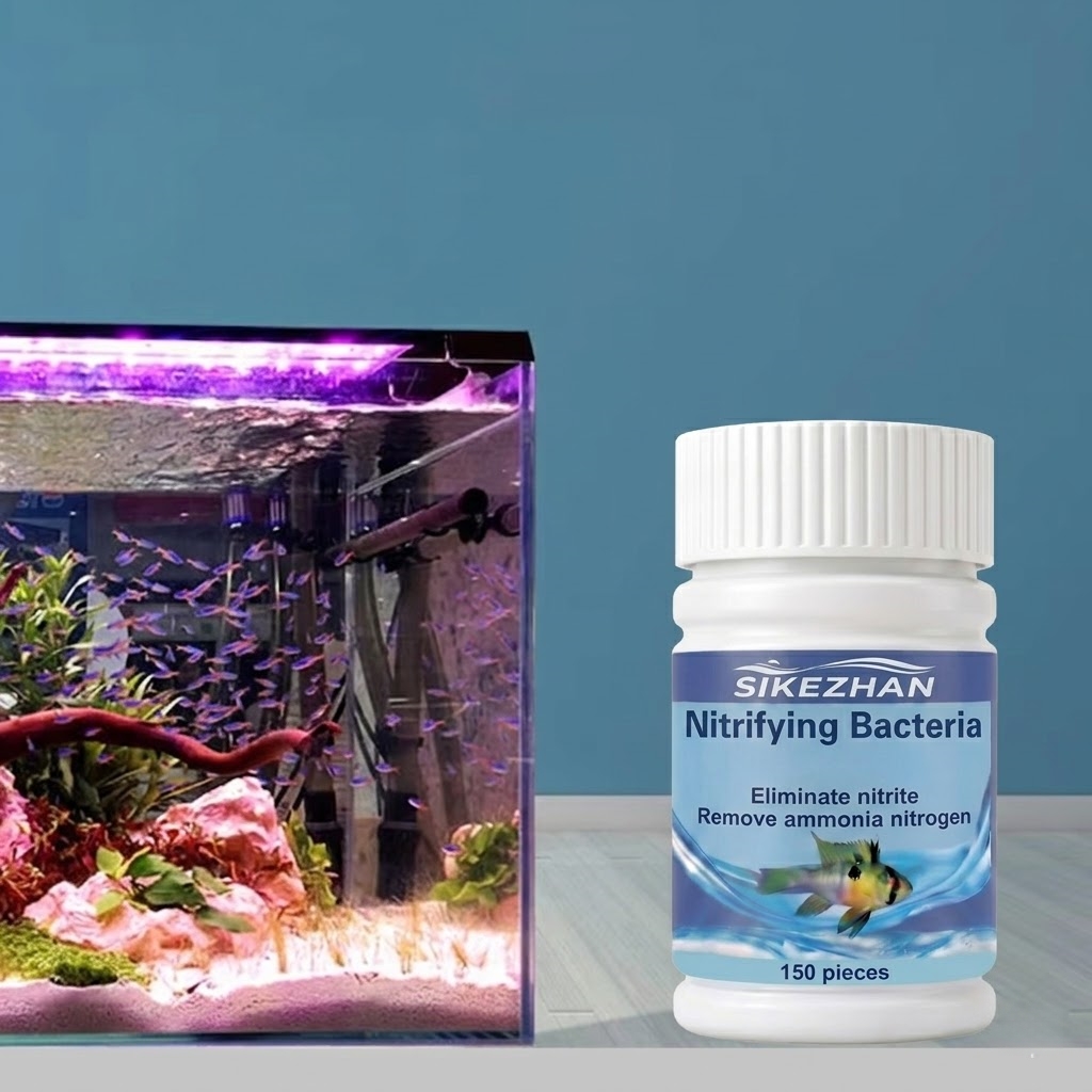 Fish Tank Filter Aquarium - SIKEZHAN水槽用バイオフィルター硝化菌150錠、速効性アンモニア＆亜硝酸塩除去剤、水質浄化剤（魚タンク用）