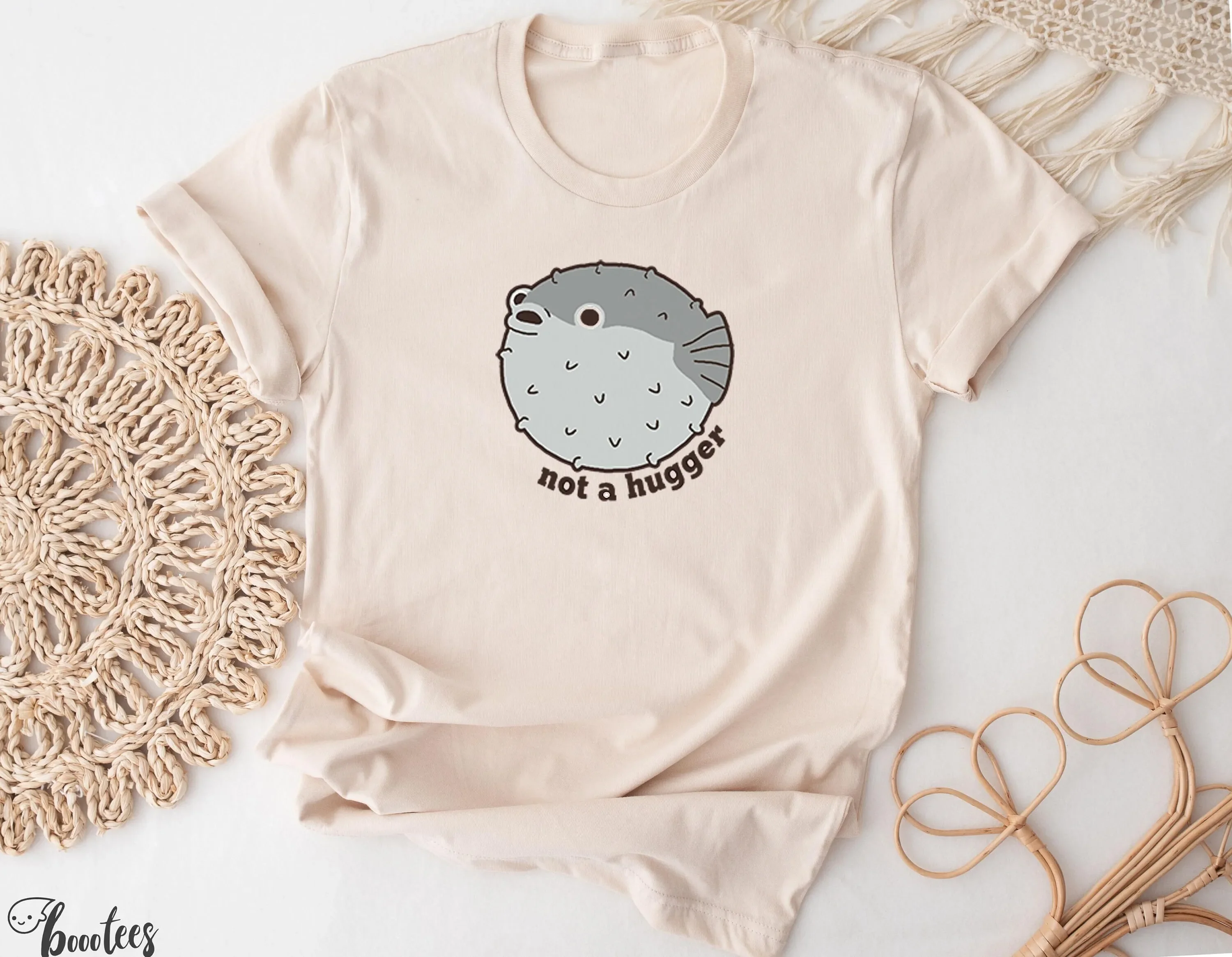 Aquarium Fish Meme - Not A Hugger Tシャツ 面白いフグ 動物愛好家のアイデア