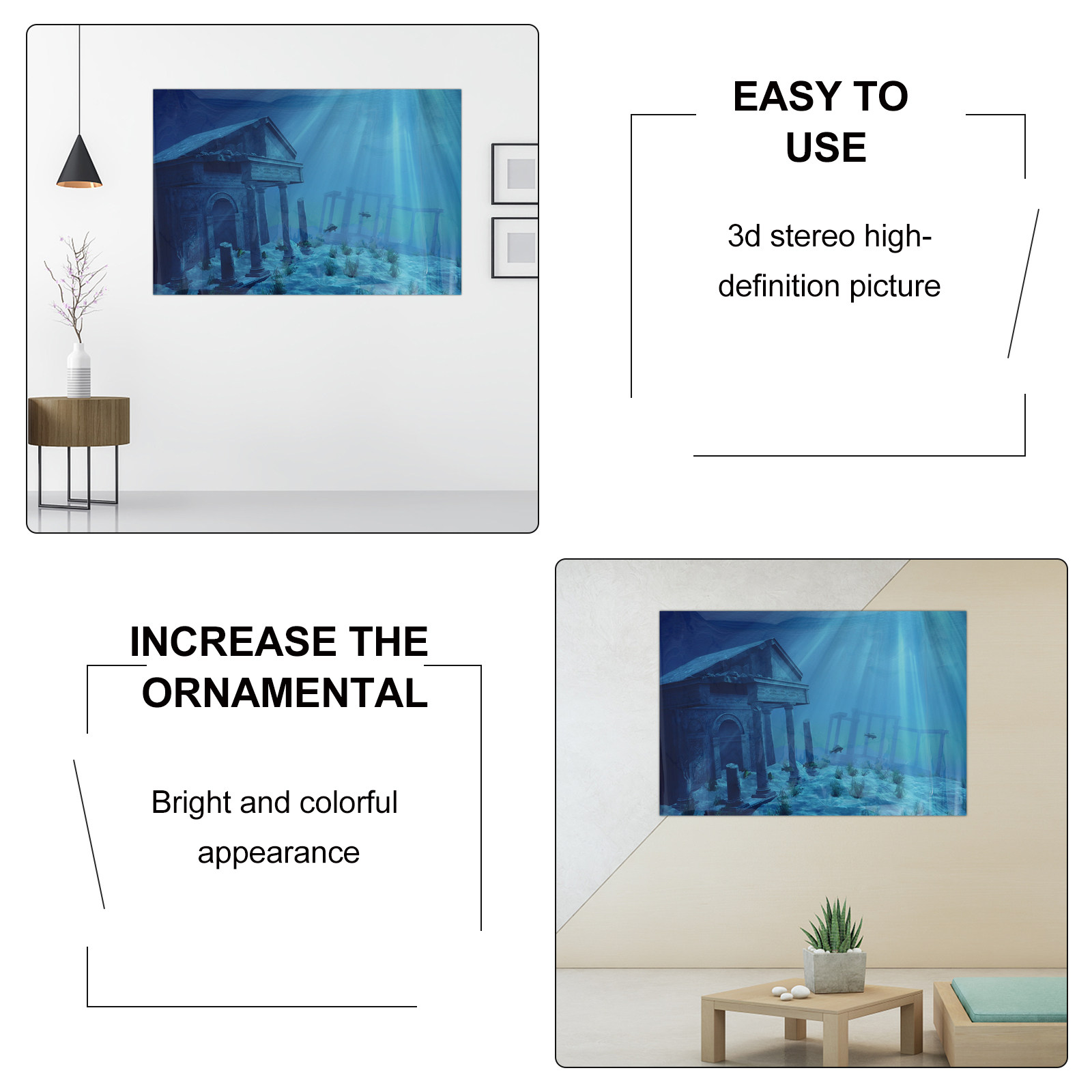 壁紙水槽ポスター背景ステッカー装飾水槽装飾背景装飾品 - Aquarium Fish Wallpaper のレビューと価格