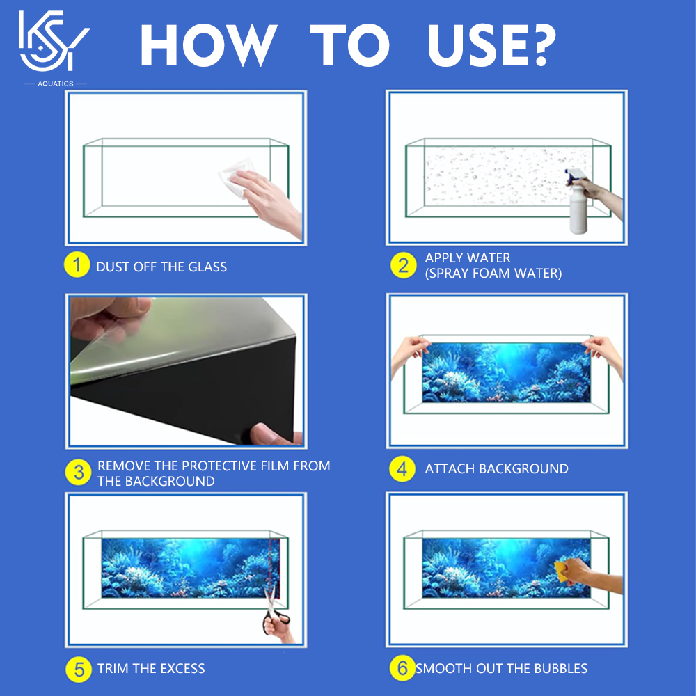 水槽背景ステッカー 80x40cm 防水 魚タンク装飾 PV - Aquarium Fish Wallpaper のレビューと価格