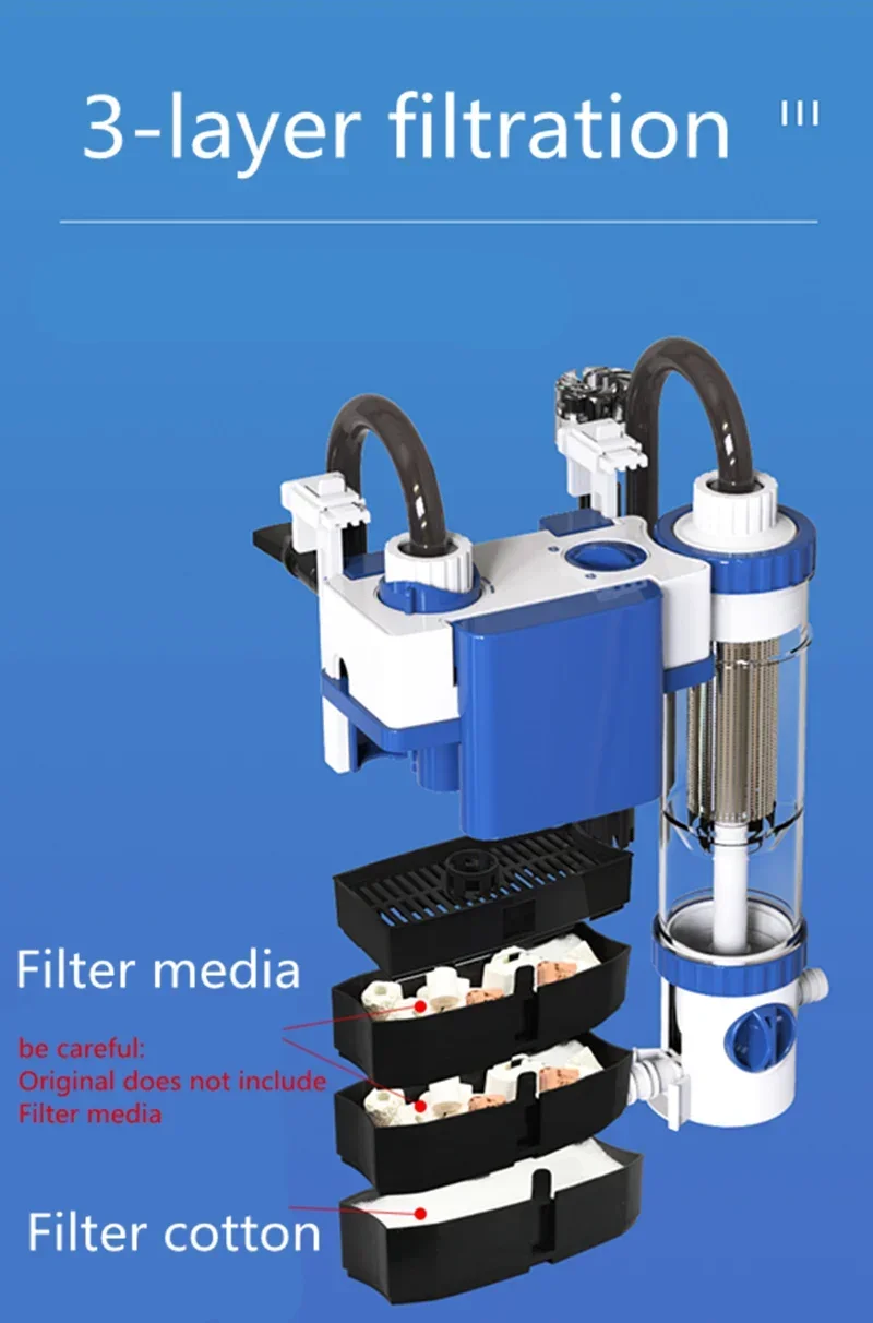 壁掛け式外部水槽フィルタータンクYBF-500、透明な水のた - Fish Tank Filter Aquarium のレビューと価格
