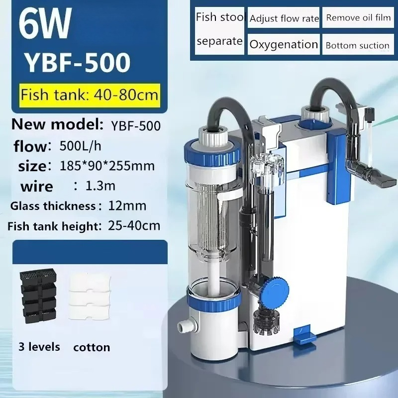 壁掛け式外部水槽フィルタータンクYBF-500、透明な水のた - Fish Tank Filter Aquarium のレビューと価格