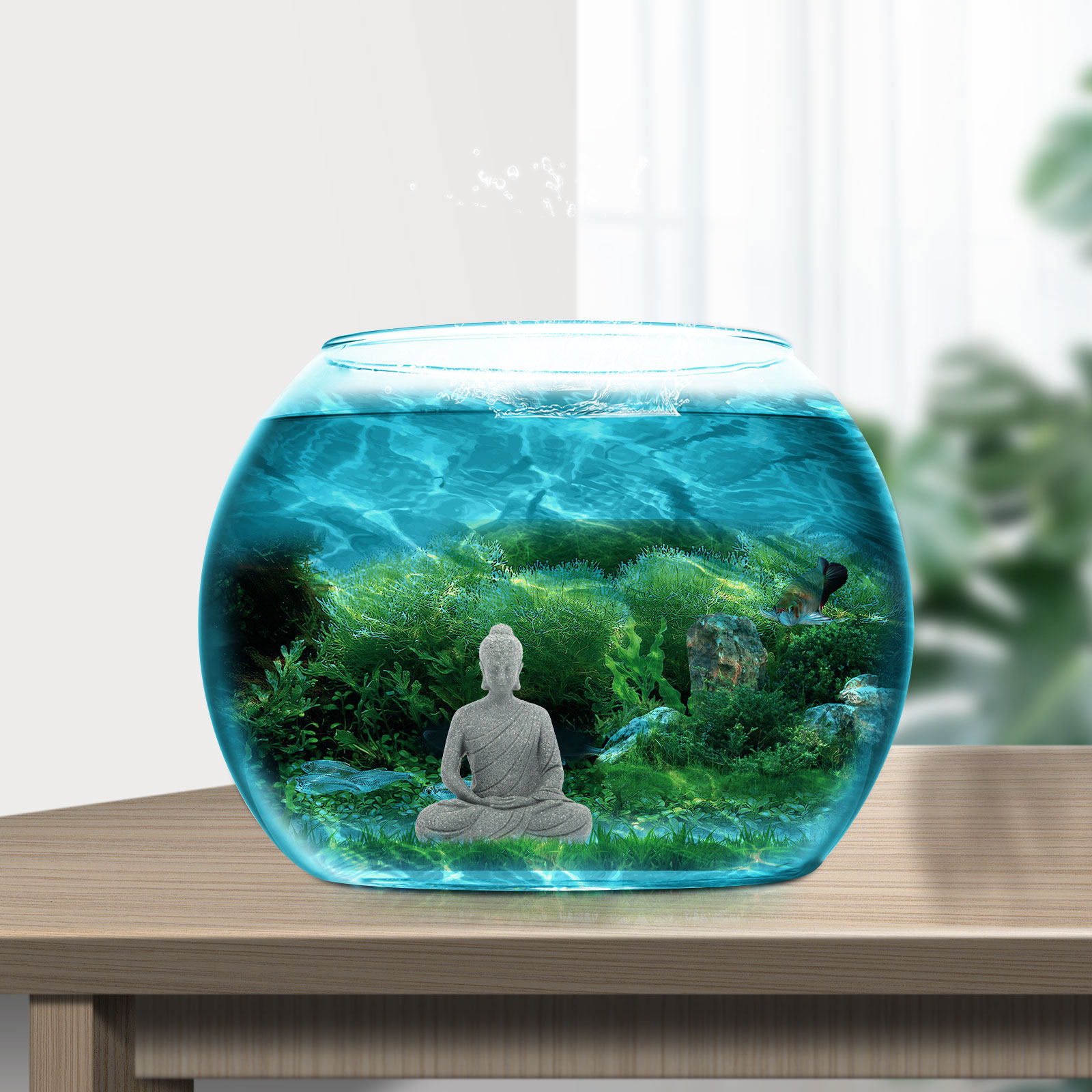 ミニ仏像樹脂製水槽飾り小型水槽仏像水中仏像彫刻デスクトップガ - Aquarium Fishes のレビューと価格