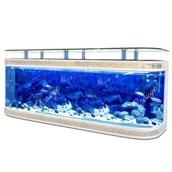 特注大型ガラス製クリア高級水槽、家庭用大型魚水槽、テレビキャ - Aquarium Fish Big のレビューと価格