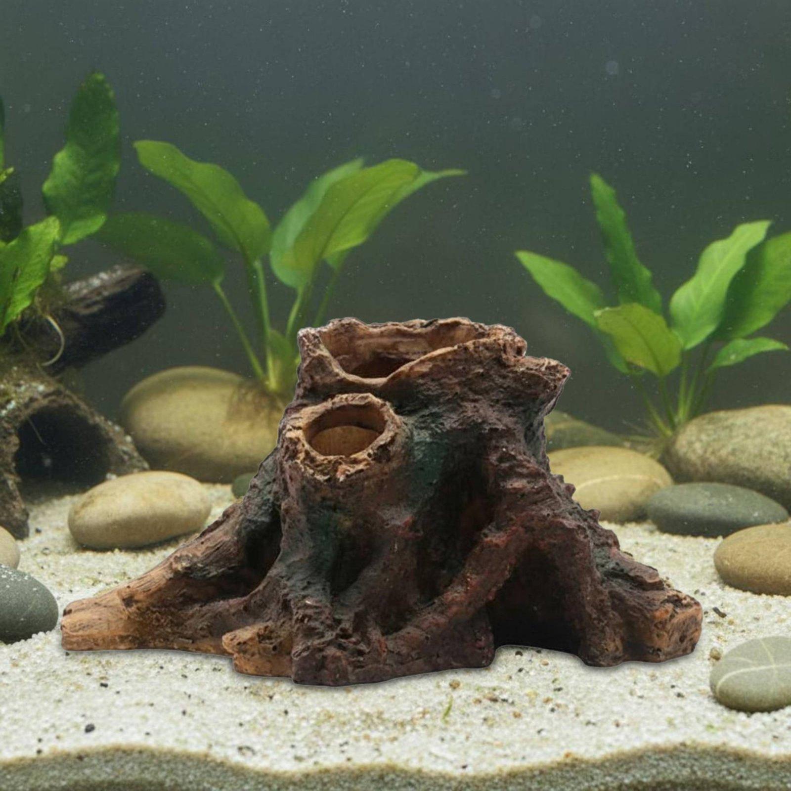 水槽の景観装飾、水槽デコレーション、樹脂製の木の幹のシェルタ - Aquarium Fishes のレビューと価格