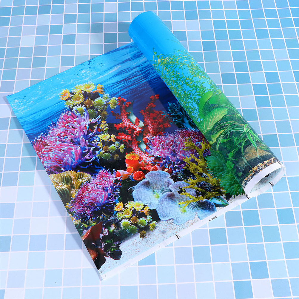 水槽用背景紙 厚手 色褪せなし 安全な水中ポスター 壁紙 水 - Aquarium Fish Wallpaper のレビューと価格