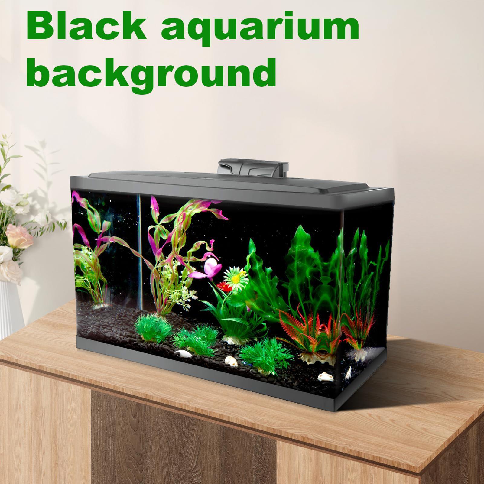 水槽背景 静電気でくっつく黒い水槽背景幕 水槽ポスター背景幕 - Aquarium Fish Wallpaper のレビューと価格