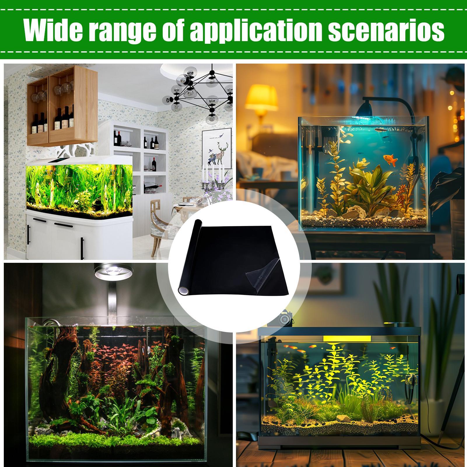 水槽背景 静電気でくっつく黒い水槽背景幕 水槽ポスター背景幕 - Aquarium Fish Wallpaper のレビューと価格