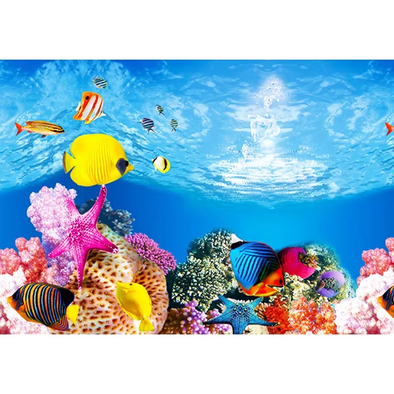50cm水槽装飾防水厚手背景両面魚タンク壁紙 - Aquarium Fish Wallpaper のレビューと価格