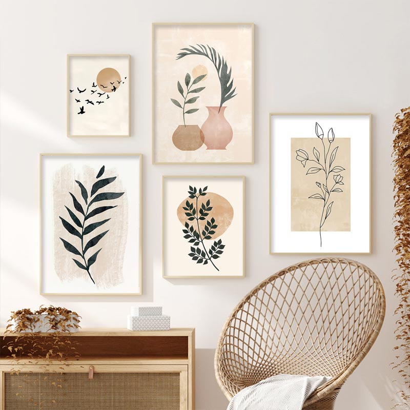 ポスター,抽象的な絵画,葉の壁の芸術,家の装飾のための天然植 - Live Plant Fertilizer のレビューと価格