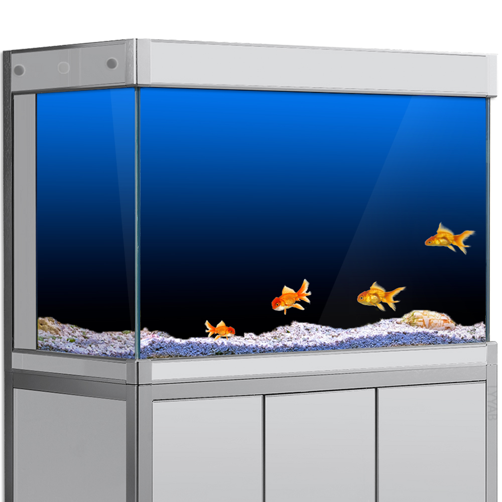 水槽の背景ステッカー黒、緑、青のグラデーションシンプルな印刷 - Aquarium Fish Wallpaper のレビューと価格