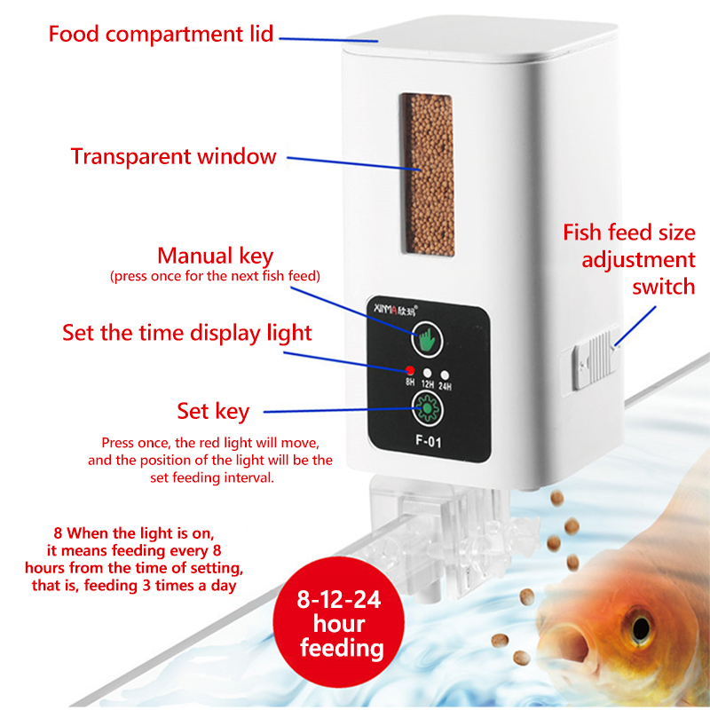 大容量自動魚、水族館、インテリジェントタイミング、タートル、 - Aquarium Fish Big のレビューと価格