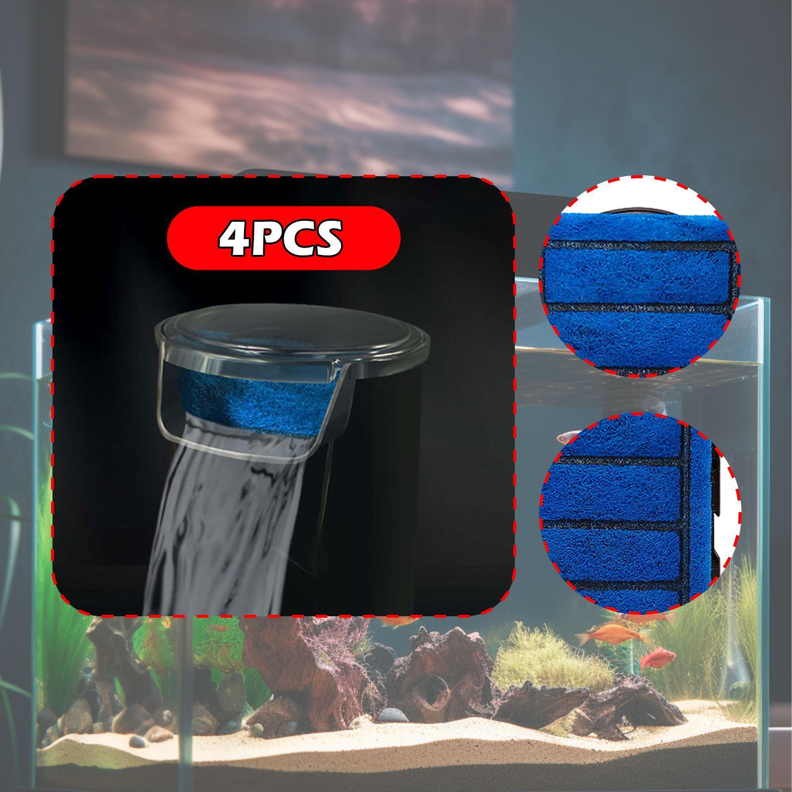 4 個のタンクフィルターカートリッジ取り付けが簡単なアクセサ - Fish Tank Filter Aquarium のレビューと価格